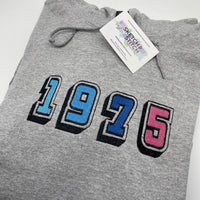 Adult hoodie personalised 3D text or initials