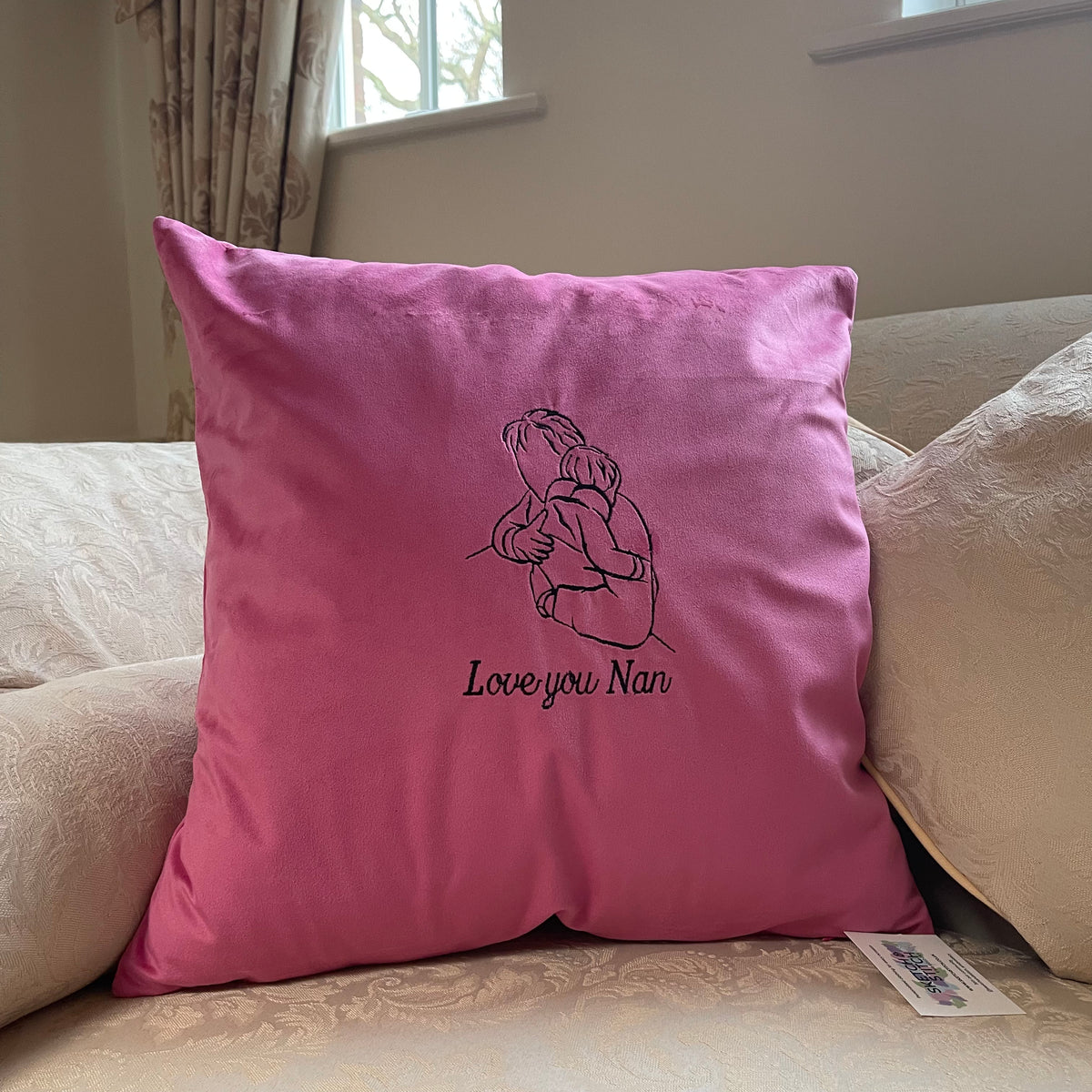 Valentine's Day gift personalised photo outline cushion