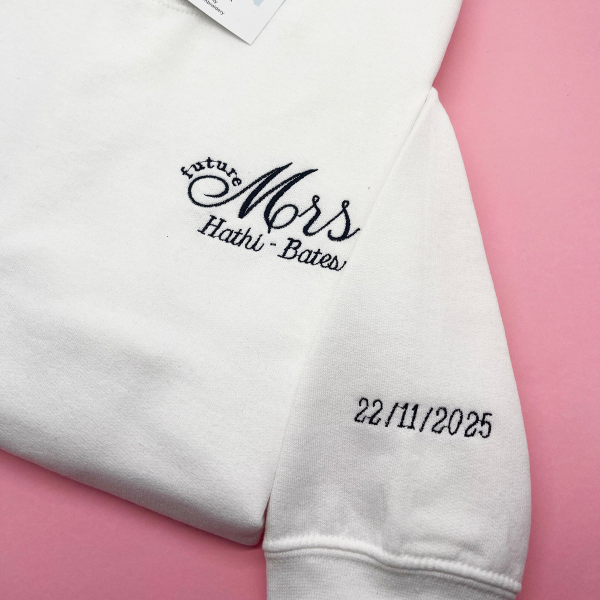 Adult sweatshirt personalised future Mrs