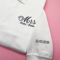 Adult sweatshirt personalised future Mrs