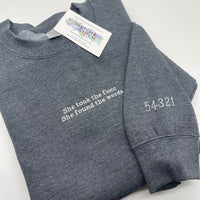 Adult sweatshirt personalised mini slogan