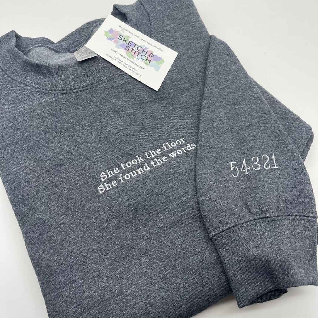 Adult sweatshirt off my tits on slogan - Sketch & Stitch