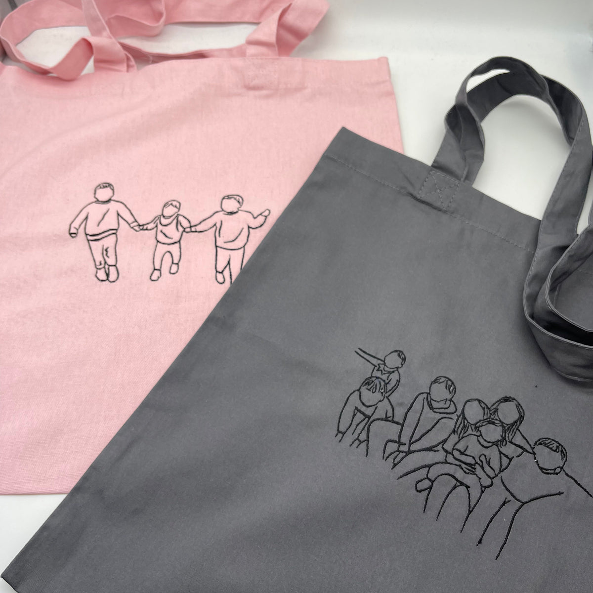 Tote bag personalised photo outline