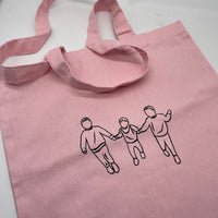 Tote bag personalised photo outline