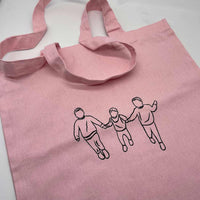 Tote bag personalised photo outline - Sketch & Stitch