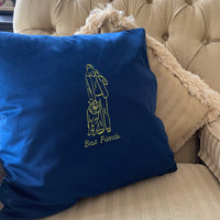 Personalised photo outline cushion