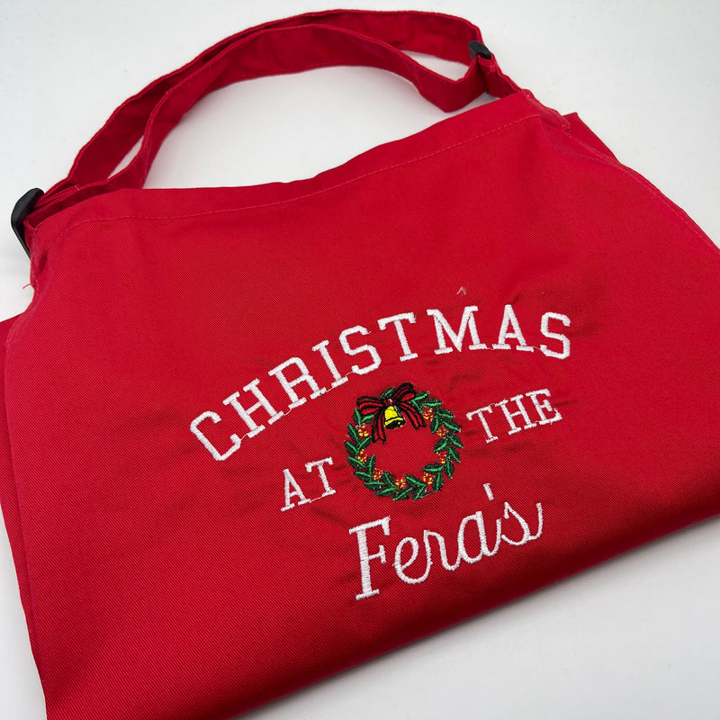 Adults personalised Christmas apron