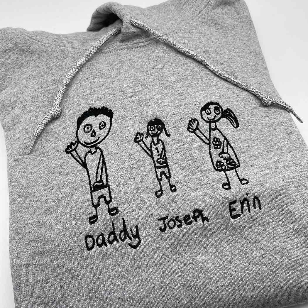 Adult hoodie personalised kids drawing - Sketch & Stitch