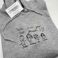 Adult hoodie personalised kids drawing - Sketch & Stitch