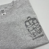 Mother's Day Personalised Portrait Outline T-shirt - Left Chest