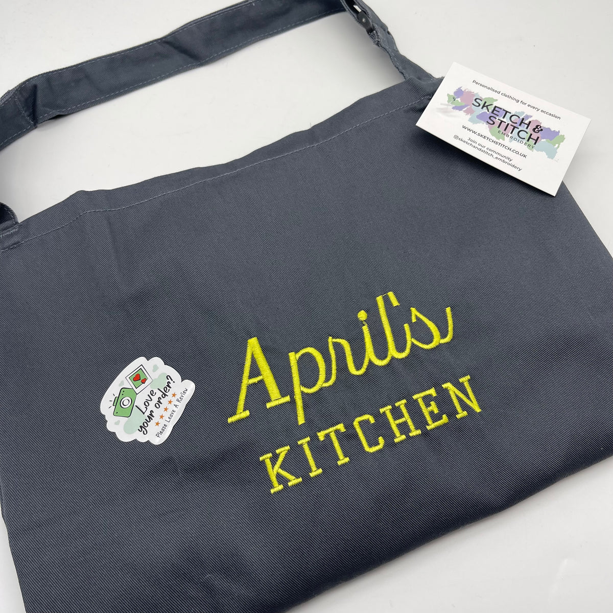 Adults personalised name apron