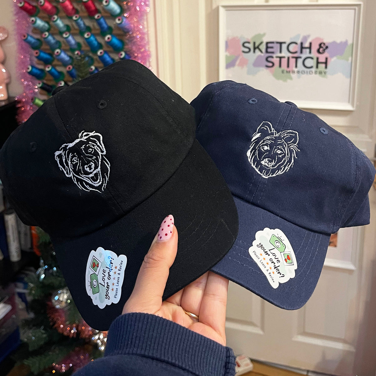 Personalised unisex cap pet portrait