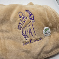 Personalised photo outline blanket