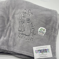 Personalised photo outline blanket