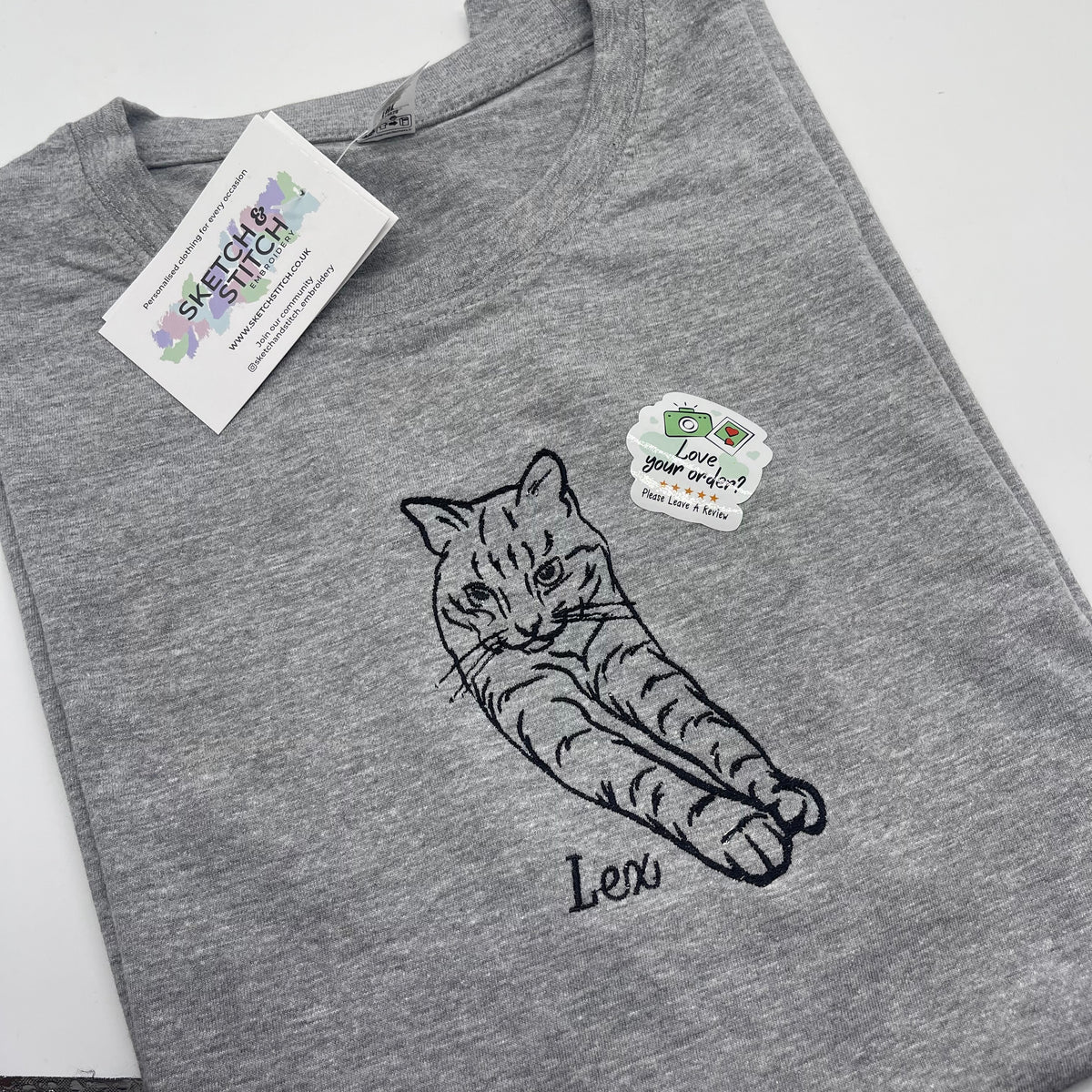 Adult t-shirt personalised pet outline