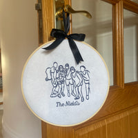 Personalised photo outline wall hanging