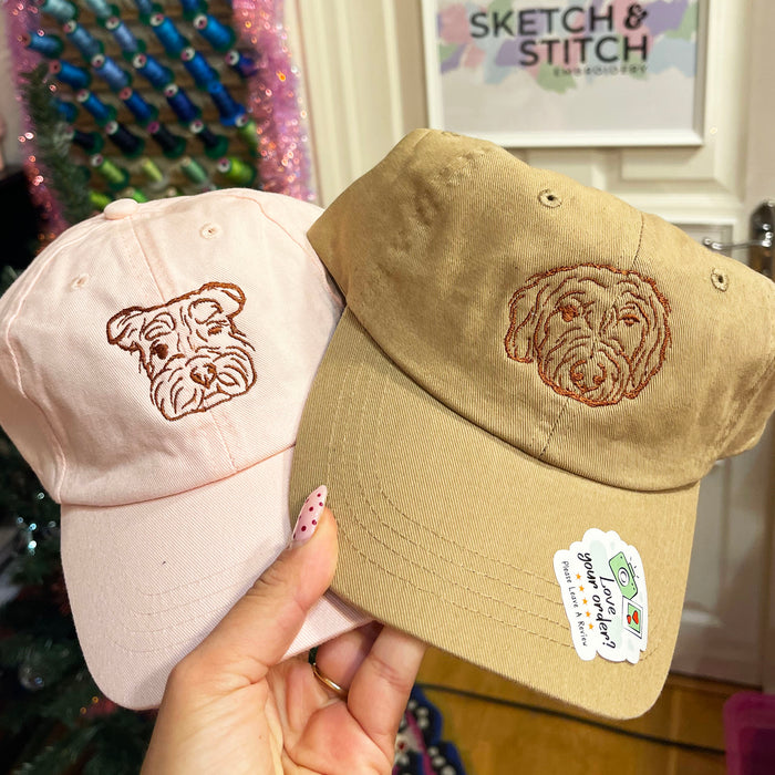 Personalised unisex cap pet portrait