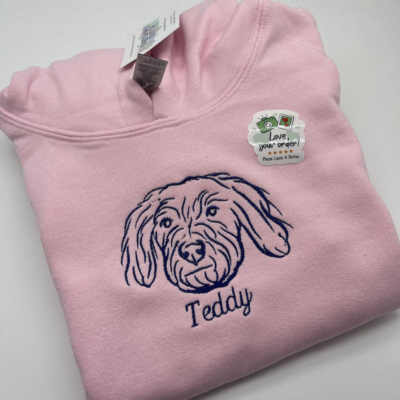 Kids hoodie personalised photo outline