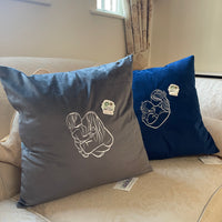 Personalised photo outline cushion