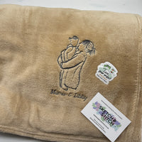 Personalised photo outline blanket