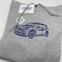 Adult hoodie personalised car and motorbike photo outline