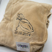 Personalised photo outline blanket