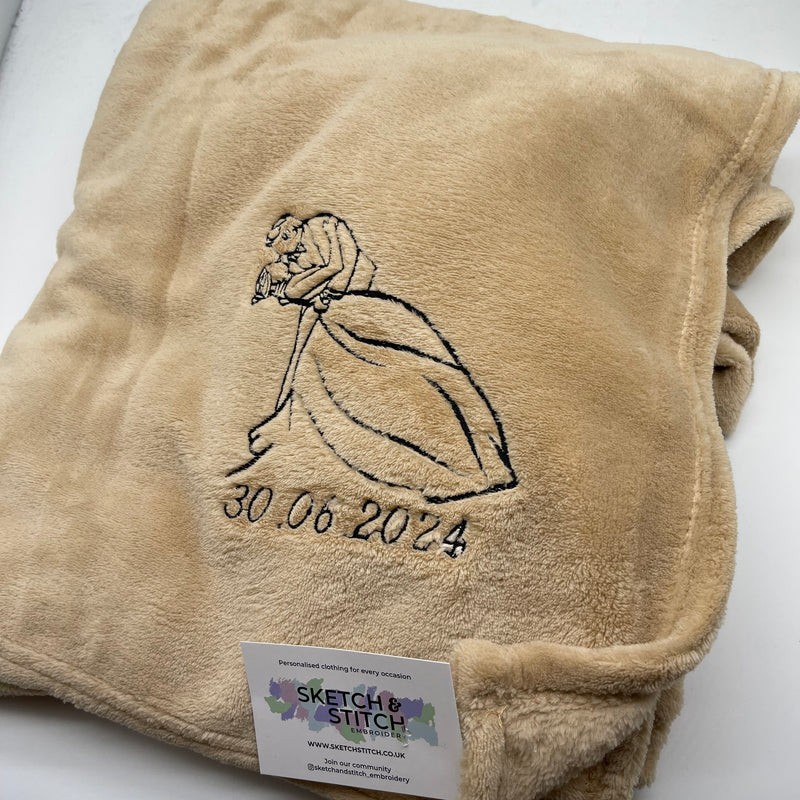 Personalised photo outline blanket