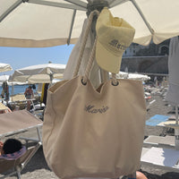 Beach bag personalised text