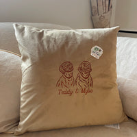 Personalised photo outline pet cushion