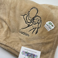 Personalised photo outline blanket