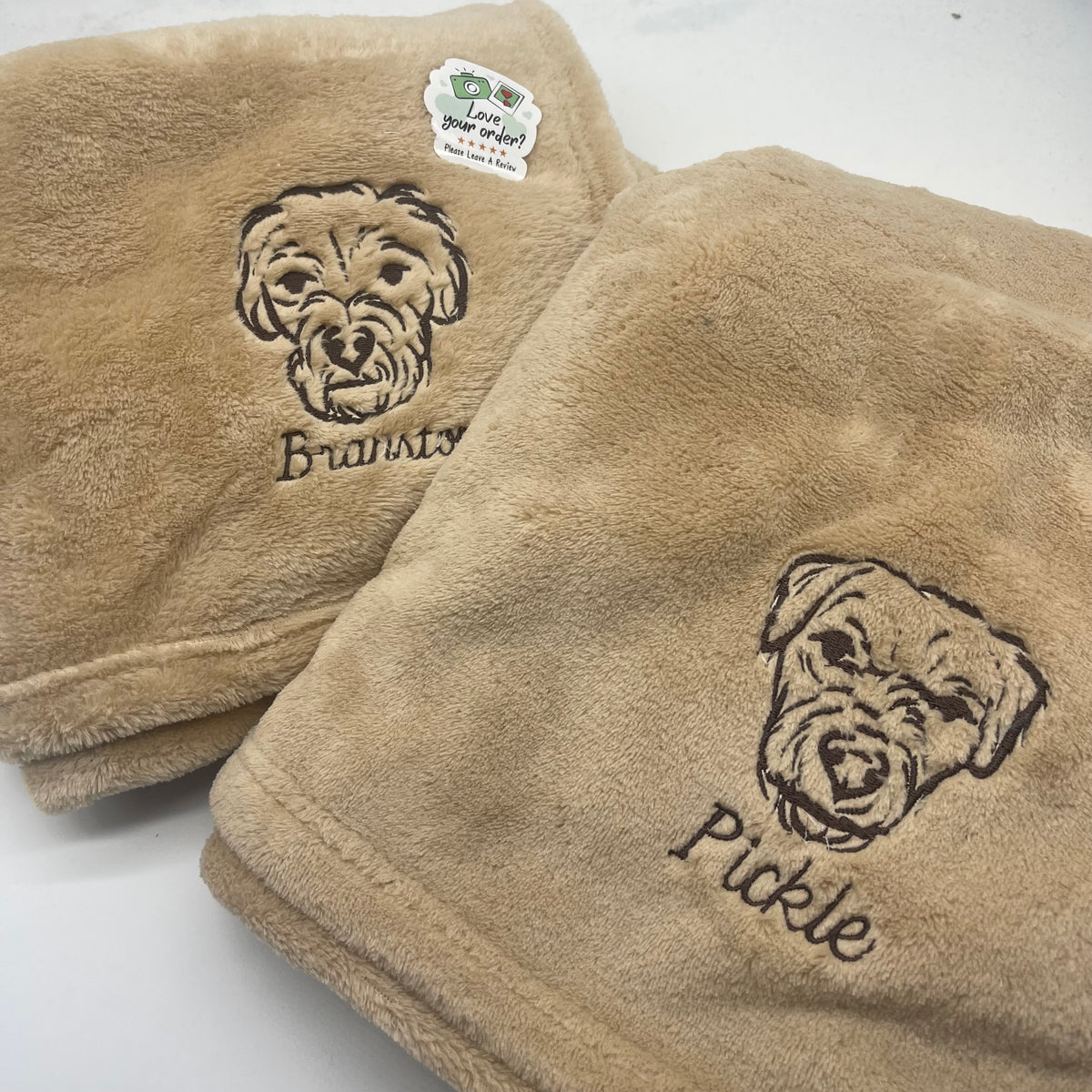 Personalised pet photo outline blanket