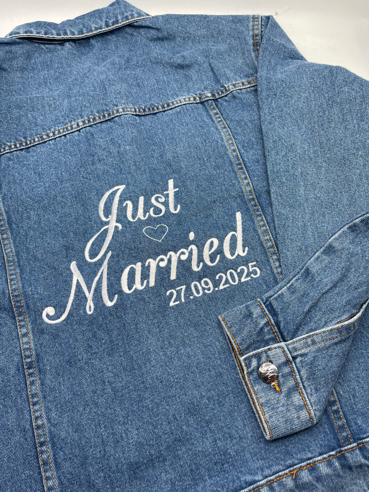 Just Married Personalised Denim Jacket