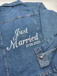 Just Married Personalised Denim Jacket