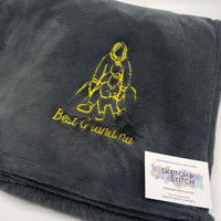 Personalised photo outline blanket