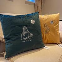 Personalised photo outline cushion