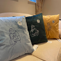 Personalised photo outline cushion