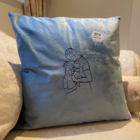Personalised photo outline cushion