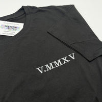 Adult t-shirt personalised text - left chest
