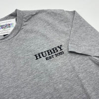 Adult t-shirt personalised hubby date