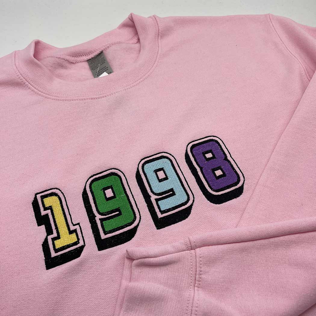 Adult sweatshirt personalised 3D text or initials