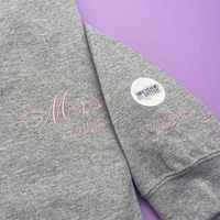 Adult sweatshirt personalised future Mrs