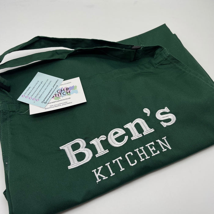 Adults personalised name apron