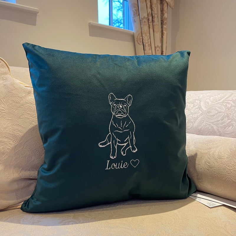 Personalised photo outline cushion