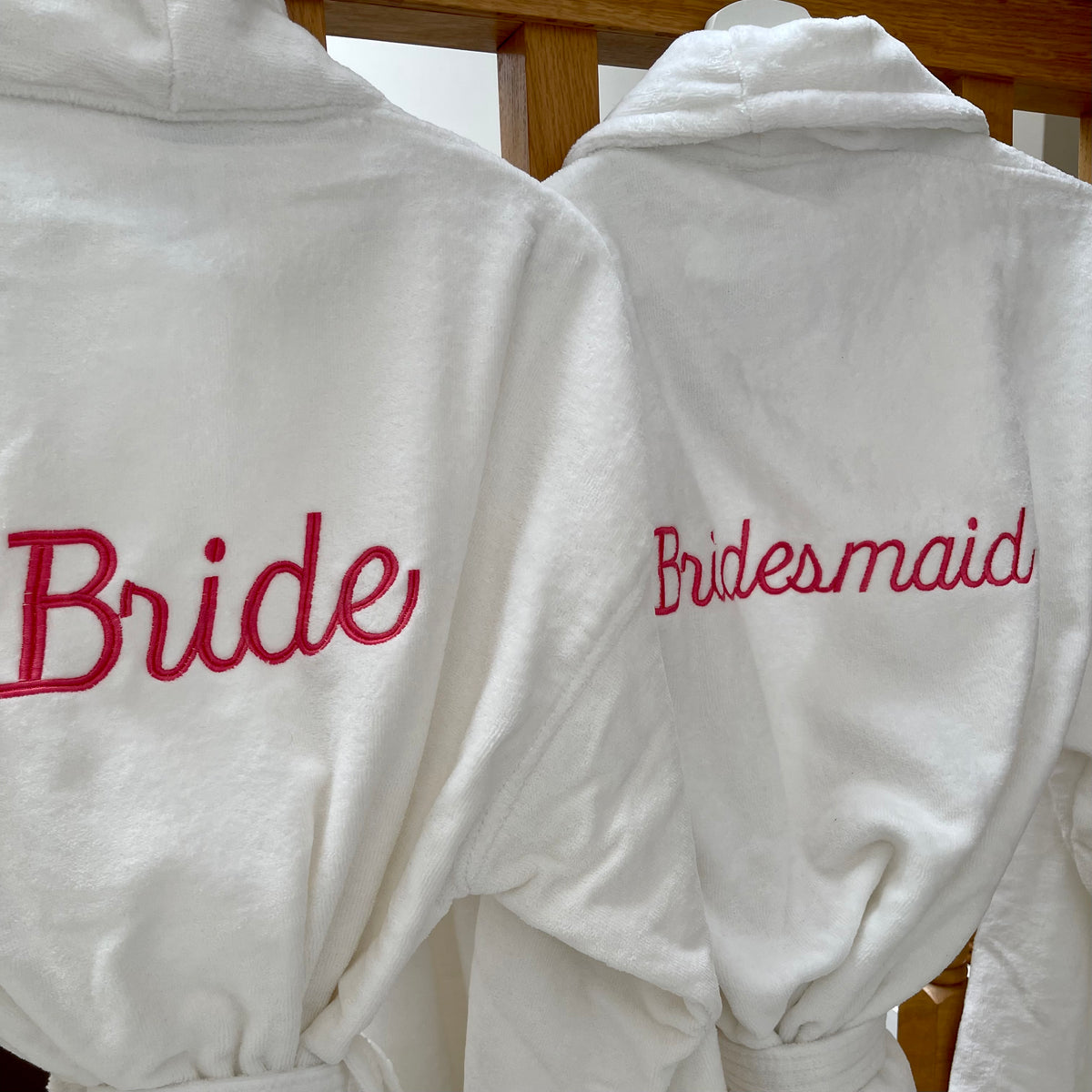 Luxury white dressing gown personalised initials and name