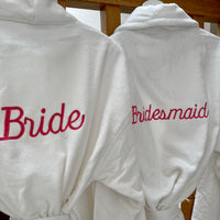 Luxury white dressing gown personalised initials and name