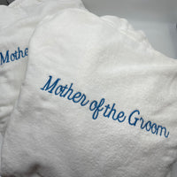 Wedding luxury white dressing gown personalised initials and name