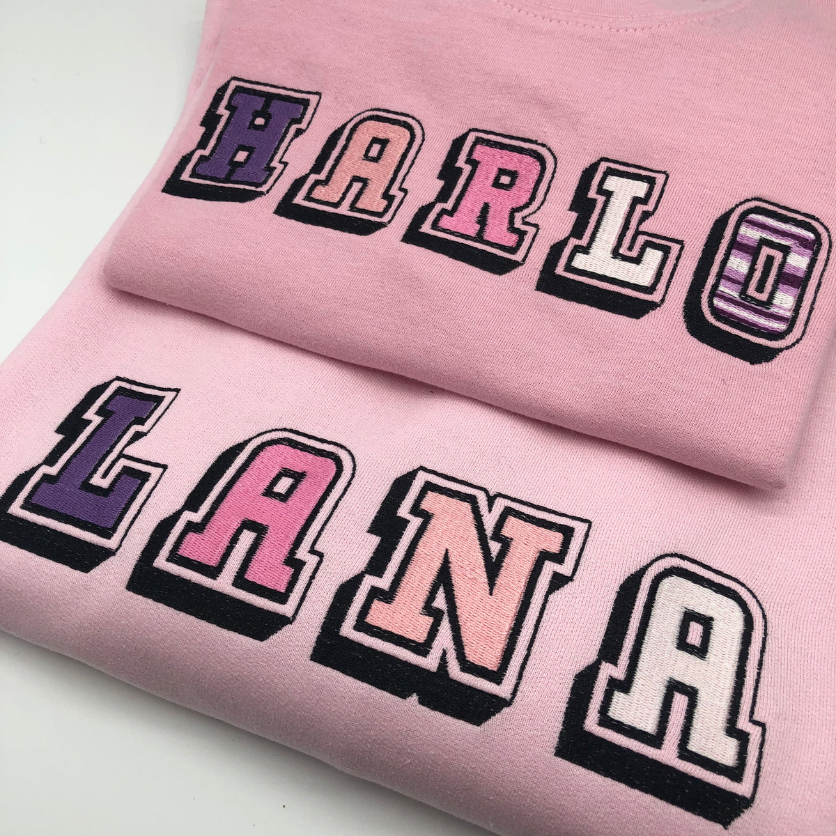 Adult sweatshirt personalised 3D text or initials