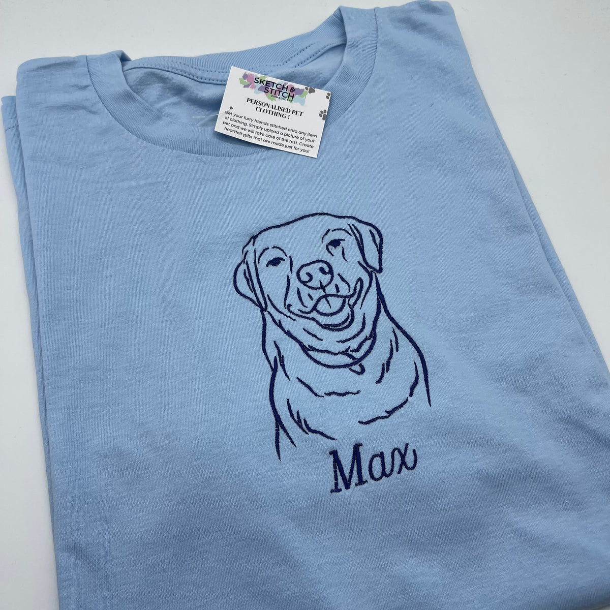 Adult t-shirt personalised pet outline