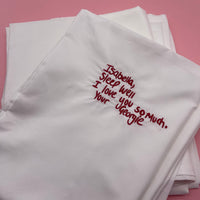 Personalised handwriting message pillowcase set of two
