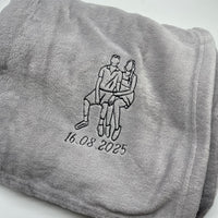 Personalised photo outline blanket